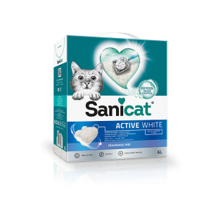 Sanicat Active White Free Fragrance 6L - Premium Cat Litter for Odor Control